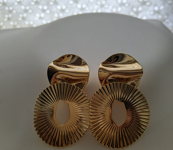 Solar Ripple Statement Earrings