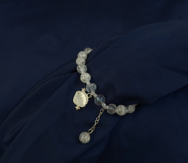 Celestial Frost Crystal Charm Bracelet