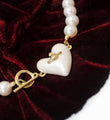 Royal Pearl Orb Heart Necklace