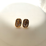 Golden Tulip Cameo Studs